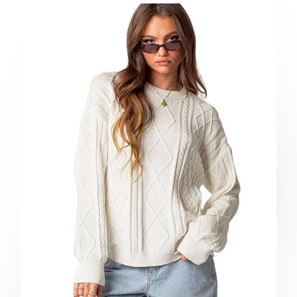 Edikted cable knit sweater